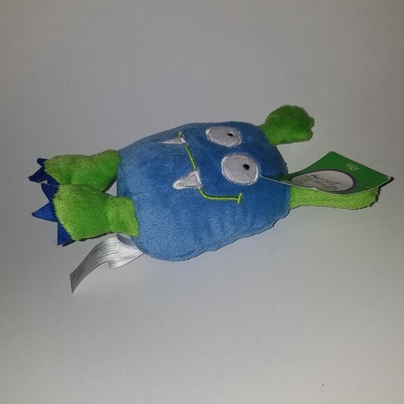 Sweet Sprouts Monster Alien Plush Blue Green 7" Animal Adventure 2013 Lovey TAG - Picture 3 of 8